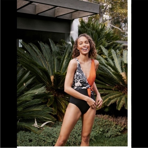 Sanctuary Moody Blooms Tie-Front One-Piece Swimsuit - Picture 1 of 16